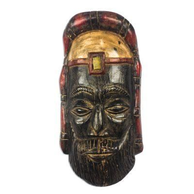 Priest of Rome,'African Wood Mask of a Roman Priest from Ghana'