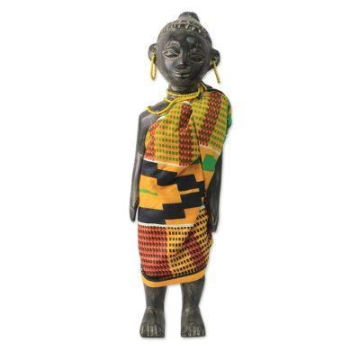 Wood sculpture, 'Ghana Queen Mother'