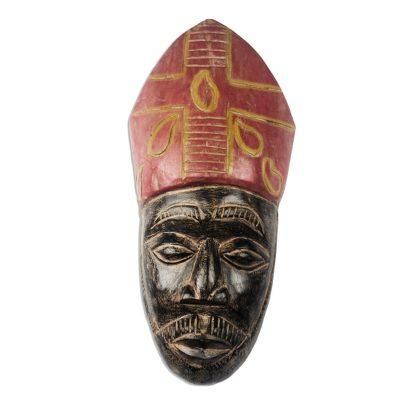 Bishop,'African Wood Mask of a Bishop from Ghana'