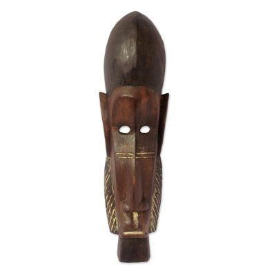 Gabonese wood mask, 'Ngil Fang Man'