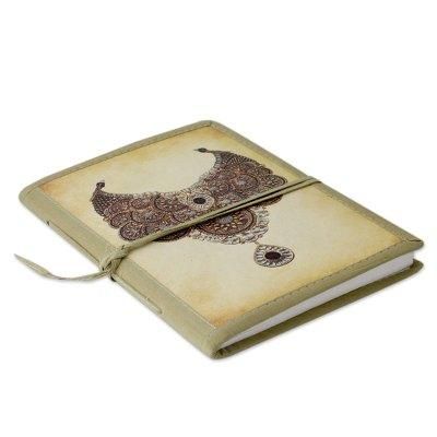 Handmade paper journal, 'Royal Gems'