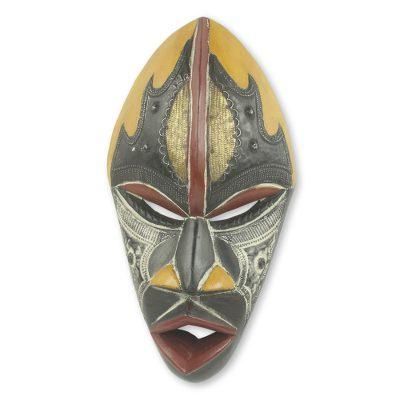 African wood mask, 'The Face of Happiness'