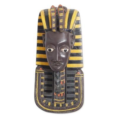Tutankhamun,'Hand Carved Artisan Crafted Tutankhamun African Mask'
