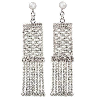 Flying Carpet Chandeliers,'Sterling Silver Waterfall Earrings on Posts from Thailand'