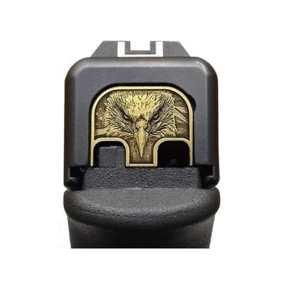 MILSPIN Large Scale Eagle 3D Slide Plate Glock 1-5/19X ex. G42/G43/G43X/G49 Brass 698781631553