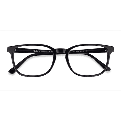 Unisex s rectangle Black Acetate Prescription eyeglasses - Eyebuydirect s Ray-Ban RB5418