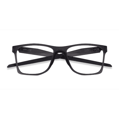 Unisex s square Satin Gray Smoke Plastic Prescription eyeglasses - Eyebuydirect s Oakley Activate