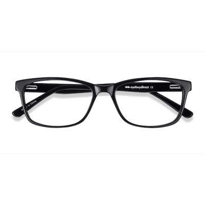 Female s rectangle Black Acetate Prescription eyeglasses - Eyebuydirect s Marion