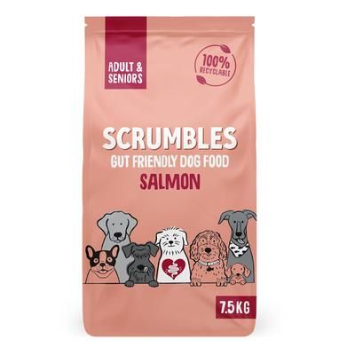 7.5kg Salmon Adult & Senior Scrumbles Dry Dog Food