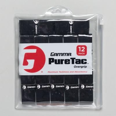Gamma PureTac Overgrip 12 Pack Tennis Overgrips Black