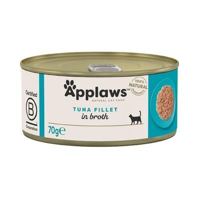 24x70g Tuna Fillet Applaws Wet Cat Food Cans