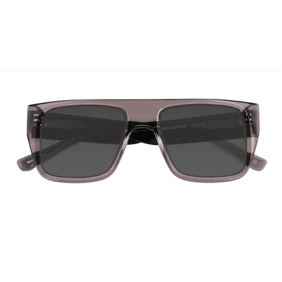 Male s square Shiny Silver Gray Acetate Prescription sunglasses - Eyebuydirect s Audax