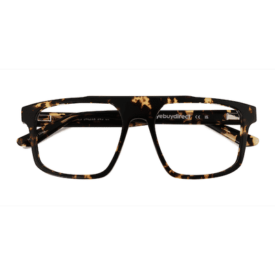 Unisex s square Spotty Tortoise Acetate Prescription eyeglasses - Eyebuydirect s Tempus