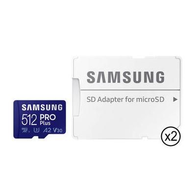 Samsung 512GB PRO Plus microSDXC Memory Card with SD Adapter (2-Pack) MB-MD512SA/AM