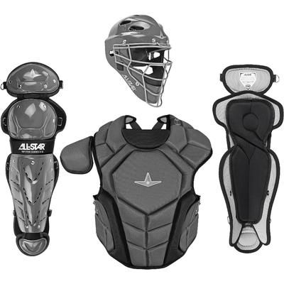 All Star Top Star NOCSAE Certified Baseball Catcher's Kit - Ages 12-16 Graphite