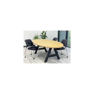 8' Oval Conference Table with Metal A-Frame Base - More Sizes Available
