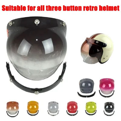 Casco moto universale Vintage aperto visiera a bolle Retor parabrezza Casco scudo Casco visiera