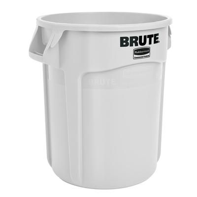 Rubbermaid FG262000WHT 20 gallon Brute Trash Can - Plastic, Round, White