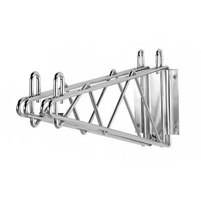 Advance Tabco DB-14 Bracket for 14" Deep Wall Mounted Shelf, Chrome, Double Mount, Chrome Plated