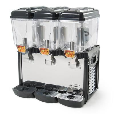 Eurodib CD3J Cofrimell Refrigerated Drink Dispenser w/ (3) 3 gal Bowls, Pre Mix, 110-120v, Black