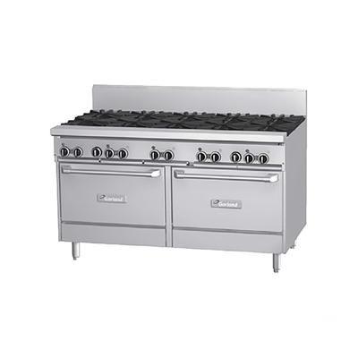 Garland GF60-10RR LP 60" 10 Burner Commercial Gas Range w/ 2 Standard Ovens, Liquid Propane, Stainless Steel, Gas Type: LP