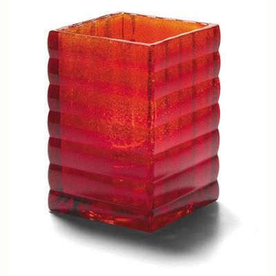 Hollowick 1533RJ Square Optic Block Glass Lamp for HD12, HD17 & HD26, 2 19/30 x 3 3/4", Ruby Jewel, Red