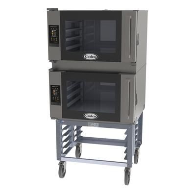 Cadco BLS-4FTR-2 Double Full Size Electric Commercial Convection Oven - 15.2kW, 208-240v/1ph, Stainless Steel