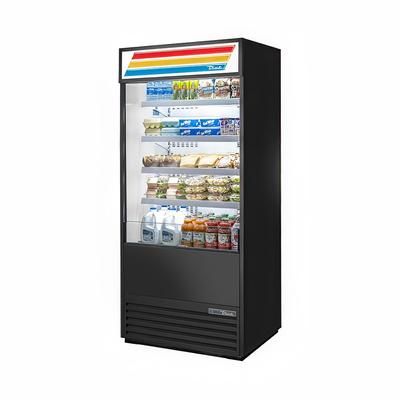 True TOAM-36-HC~TSL01 36" Vertical Open Air Cooler w/ 5 Levels, Black, 115v | True Refrigeration