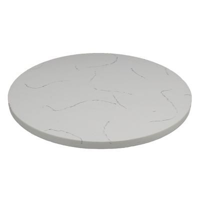 Art Marble Q40130RD 30" Round Quartz Table Top - Indoor/Outdoor, Carrera White