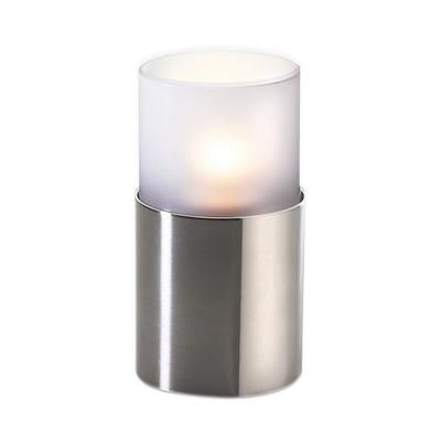 Sterno 85220 Brooklynn Candle Lamp Base for 85338, Satin Nickel, Silver, Case of 6