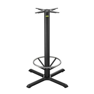 Flat Tech CT2018 40 3/4" Bar Height Table Base w/ Foot Ring for 30" Square & 38" Round Table Tops, Cast Iron, Black