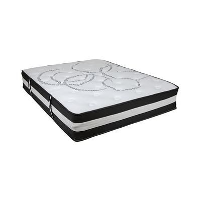 Flash Furniture CL-E230P-R-K-GG King Size Spring Mattress w/ High Density Foam Padding - 12"H, White, 12 in