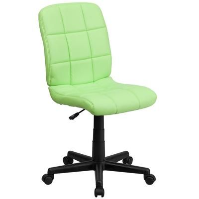 Flash Furniture GO-1691-1-GREEN-GG Swivel Office Chair w/ Mid Back - Green Vinyl Upholstery