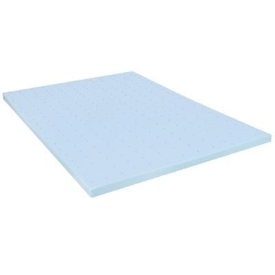 Flash Furniture MR-M35-3-K-GG 3" King Size Cooling Memory Foam Mattress Topper, Blue, 3 in
