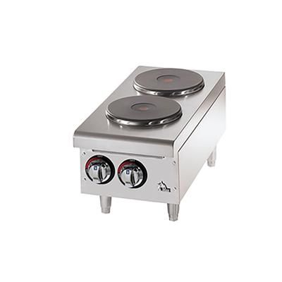 Star 502FF 12" Electric Hotplate w/ 2 Burners & Infinite Heat, 208-240v/1ph, 2 Cast Iron French Elements, 208V, Stainless Steel