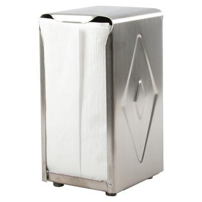 San Jamar H900X Tabletop 150 Tallfold Napkin Dispenser - Two-Sided, Stainless, Holds 150 Napkins, Silver