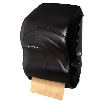 San Jamar T1190TBK Wall Mount Roll Paper Towel Dispenser - Plastic, Black Pearl, Touchless, Translucent Pearl Black