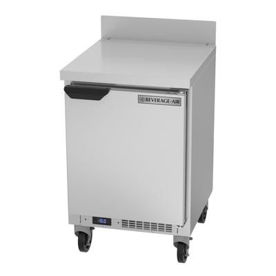 Beverage-Air WTF20HC 20" W Worktop Freezer w/ 1 Section & 1 Door, 115v, Rear-Mounted Refrigeration, Silver
