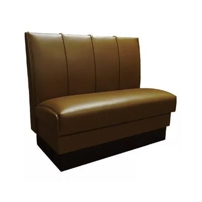 Vitro MD-4000-SGL SAD Single Restaurant Booth - 4 Panels, Fully Upholstered, 36" x 44", Saddle, Brown
