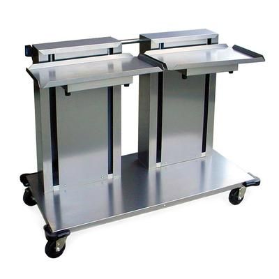 Lakeside 2816 Mobile Double Cantilever Tray Dispenser for 10" x 20" Trays, Stainless Steel