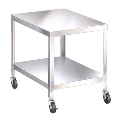 Lakeside 515 21 1/4" Mixer Table w/ All Stainless Steel Undershelf Base, Mobile, 25 1/4"D