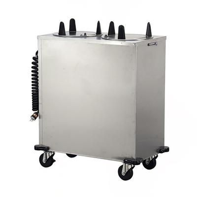 Lakeside 6212 208 36 1/2" Heated Mobile Dish Dispenser w/ 2 Columns - Stainless, 208v/1ph, Silver