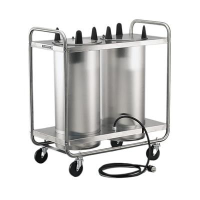 Lakeside 8211 240 35 1/2" Heated Mobile Dish Dispenser w/ 2 Columns - Stainless, 240v/1ph, Silver