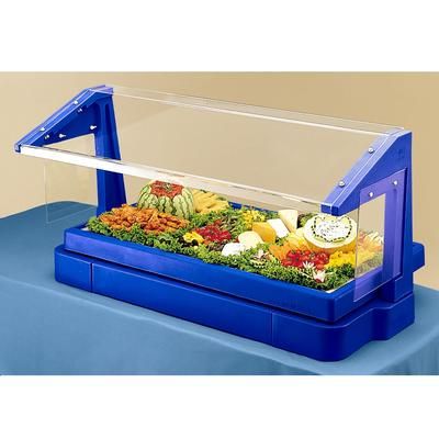 Cambro BBR720186 62 7/8" Cold Food Bar - 5 Pan Capacity, Table Top, Navy Blue, Sneeze Guard