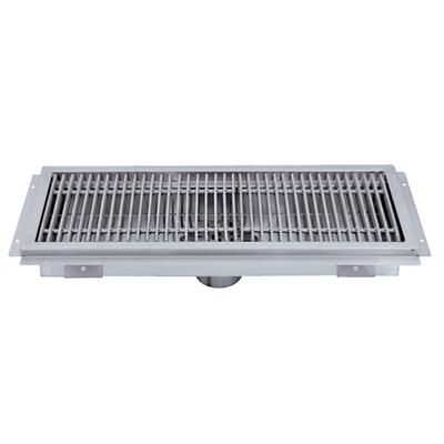 Advance Tabco FRG-24 Floor Water Receptacle - Subway Grating, 12" x 24" x 2", 14 ga 304 Stainless Steel