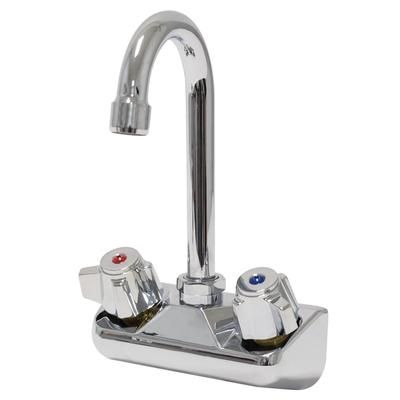Advance Tabco K-59-EC Splash Mount Faucet - 3 1/2" Gooseneck Spout, 4" Centers, Lead Free