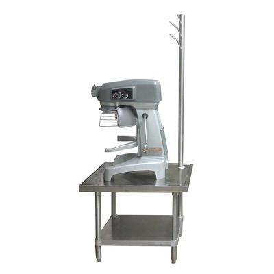 Advance Tabco MX-GL-303 36" Mixer Table w/ Galvanized Undershelf Base & Utensil Rack, 30"D, Stainless Steel