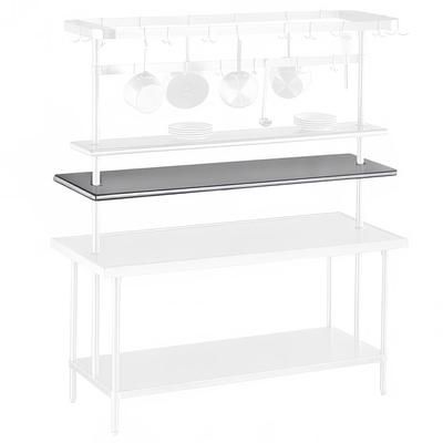 Advance Tabco PT-15-60 60" Table Mount Shelf - 1 Deck, Mid-Mount, 15"L, Stainless Steel