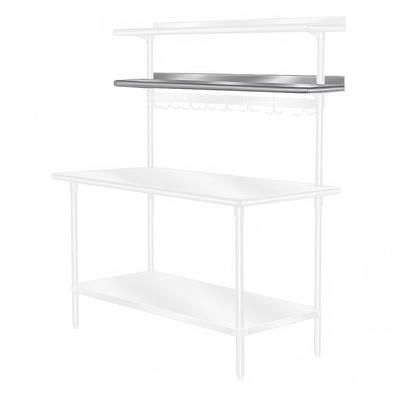 Advance Tabco PT-15R-120 120" Table Mount Shelf - 1 Deck, Rear-Mount, 15"L, Stainless Steel