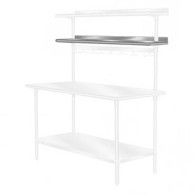 Advance Tabco PT-18R-120 120" Table Mount Shelf - 1 Deck, Rear-Mount, 18"L, Stainless Steel